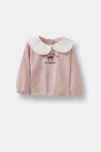 DeFacto Standard Fit Large Collar Printed Sweatshirt Baby Girl - Image 3