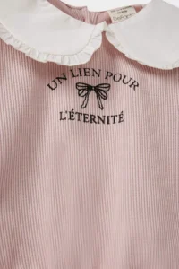 DeFacto Standard Fit Large Collar Printed Sweatshirt Baby Girl - Image 4