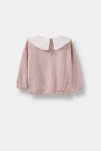 DeFacto Standard Fit Large Collar Printed Sweatshirt Baby Girl - Image 5