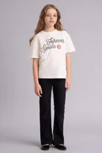 DeFacto Oversized Printed T-Shirt Girls' - Image 2