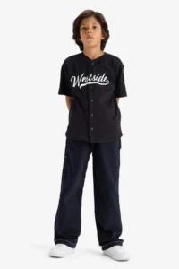 DeFacto Oversize Wide Fit Round Neck Short Sleeve T-Shirt Boy - Image 2