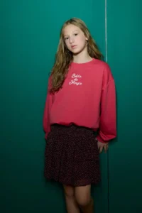 DeFacto Oversize Wide Fit Crew Neck Printed Sweatshirt Girl