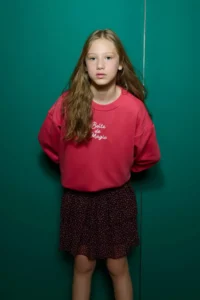 DeFacto Oversize Wide Fit Crew Neck Printed Sweatshirt Girl - Image 3