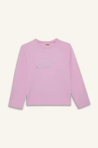 DeFacto Oversize Wide Fit Crew Neck Stoned Sweatshirt Girl Child - Image 5