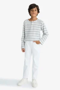 DeFacto Crew Neck Striped Sweatshirt Boy - Image 2