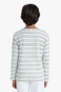 DeFacto Crew Neck Striped Sweatshirt Boy - Image 6