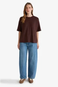 DeFacto Relax Fit Crew Neck Basic Plain Short Sleeve T-Shirt - Image 2
