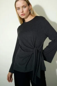 DeFacto Regular Fit tied up T-Shirt