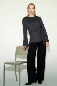 DeFacto Regular Fit tied up T-Shirt - Image 2