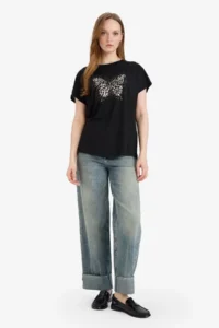 DeFacto Women T-shirt G2882AX/BK81 BLACK - Image 2