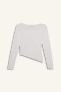 DeFacto Fitted Crew Neck Ribbed Long Sleeve T-Shirt - Image 6