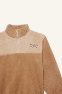 DeFacto Zipper Collar Embroidered Plush Sweatshirt Boy - Image 2