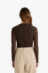 DeFacto Slim Fit Slim Fit Tulle Long Sleeve Snap Body - Image 7
