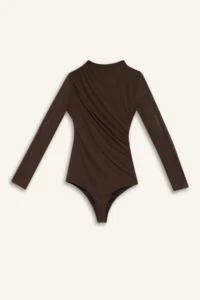 DeFacto Slim Fit Slim Fit Tulle Long Sleeve Snap Body - Image 8