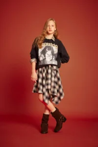 DeFacto Oversize Wide Fit Crew Neck Printed Sweatshirt Girl - Image 2