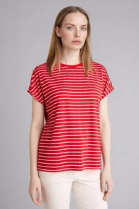 DeFacto Striped Short Sleeve T-Shirt - Image 3