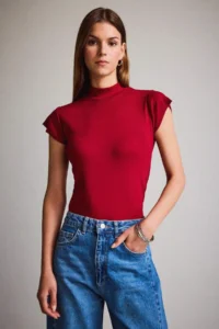 DeFacto Turtleneck Short Sleeve T-Shirt - Image 3