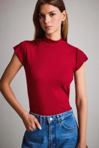 DeFacto Turtleneck Short Sleeve T-Shirt - Image 4