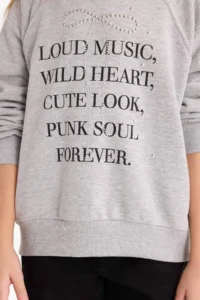 DeFacto Relax Fit Crew Neck Printed Sweatshirt Girl - Image 4