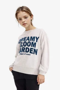 DeFacto Relax Fit Crew Neck Printed Sweatshirt Girl - Image 4