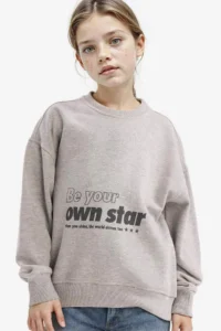 DeFacto Relax Fit Crew Neck Printed Sweatshirt Girl