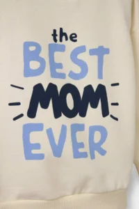 DeFacto Crew Neck Printed Soft Fuzzy Inside 2-Piece Sweatshirts for Baby Boy - Image 2