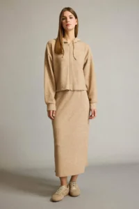DeFacto Beli Elastic Maxi Skirt - Image 4