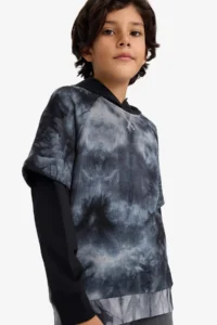 DeFacto Hooded Batik Patterned Sweatshirt Boy - Image 3