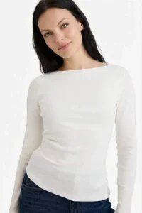 DeFacto slim Fit Rib T-Shirt