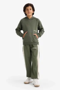 DeFacto Hooded Printed Soft Lined Sweatshirt Boy - Image 2