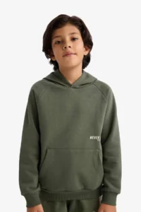 DeFacto Hooded Printed Soft Lined Sweatshirt Boy - Image 3