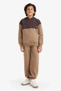 DeFacto Oversize Wide Fit Hooded Printed Soft Lined Sweatshirt Boy - Image 2