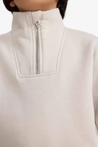 DeFacto Half Zipper Soft Fuzzy Sweatshirt Boy - Image 4