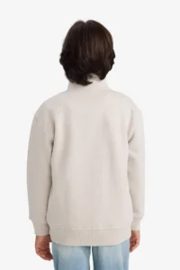 DeFacto Half Zipper Soft Fuzzy Sweatshirt Boy - Image 5