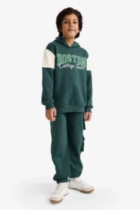 DeFacto Hooded Printed Soft Lined Sweatshirt Boy - Image 2