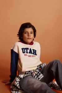 DeFacto Oversize Wide Fit Hooded Printed Soft Lined Sweatshirt Boy