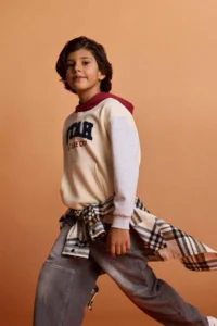 DeFacto Oversize Wide Fit Hooded Printed Soft Lined Sweatshirt Boy - Image 3