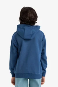 DeFacto Hooded Printed Soft Lined Sweatshirt Boy - Image 5