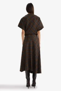 DeFacto Pen Checkered Normal Waist Midi Skirt - Image 4