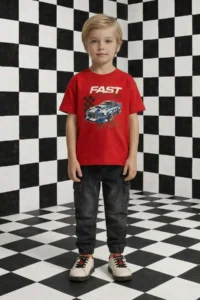 DeFacto Crew Neck Printed Short Sleeve T-Shirt Baby Boy - Image 2
