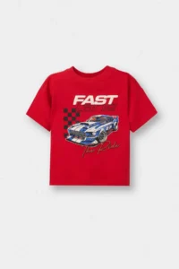 DeFacto Crew Neck Printed Short Sleeve T-Shirt Baby Boy - Image 3