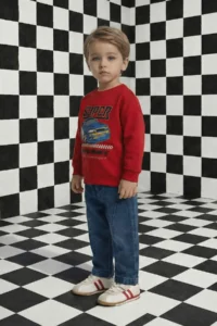 DeFacto Crew Neck Printed Sweatshirt Baby Boy - Image 2