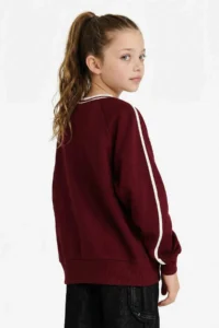 DeFacto Harry Potter Oversize Wide Fit V-Neck Soft Fuzzy Sweatshirt Girl Child - Image 4