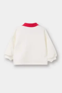 DeFacto Oversized Heart Embroidered Polo Neck Sweatshirt Baby Girl - Image 6
