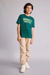 DeFacto New Regular Fit Crew Neck Printed Short Sleeve T-Shirt Boy - Image 2