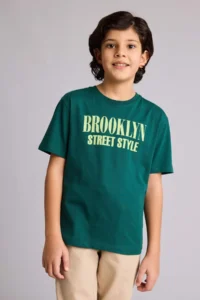 DeFacto New Regular Fit Crew Neck Printed Short Sleeve T-Shirt Boy - Image 3