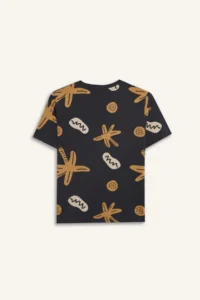 DeFacto New Regular Fit Crew Neck Floral Short Sleeve T-Shirt Boy - Image 3
