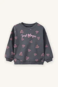 DeFacto Oversized Patterned Sweatshirt Baby Girl