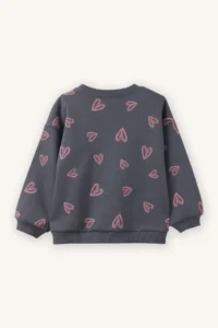 DeFacto Oversized Patterned Sweatshirt Baby Girl - Image 3