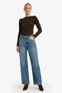 DeFacto Slim Fit Narrow Cut Half Turtleneck Long Sleeve T-Shirt - Image 2